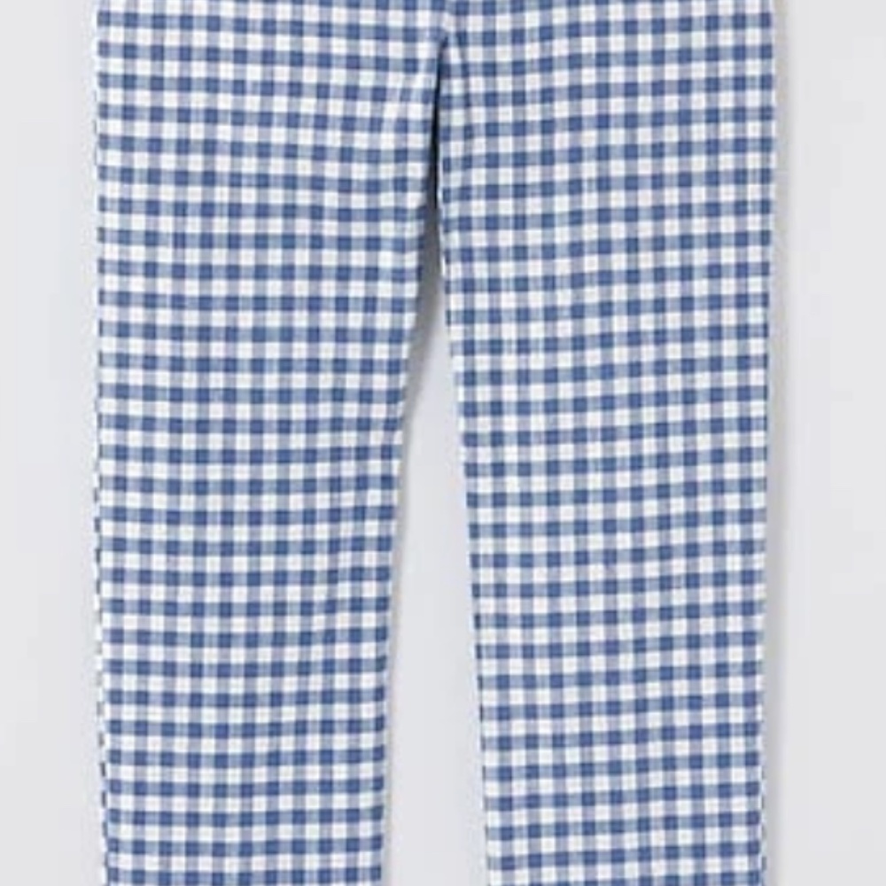 J. Jill Linen Slim Leg Pants - Blue & White Gingham (XL Petite, NWOT)